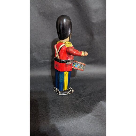 Vintage Tin Toy Drummer Soldier Wind-Up Made In Japan Collectible 7"  Drummer - Picture 6 of 12
